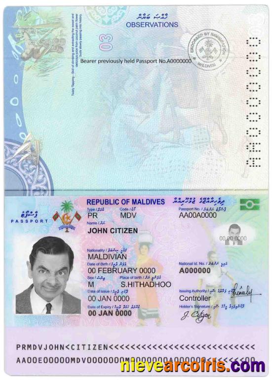 Maldives passport